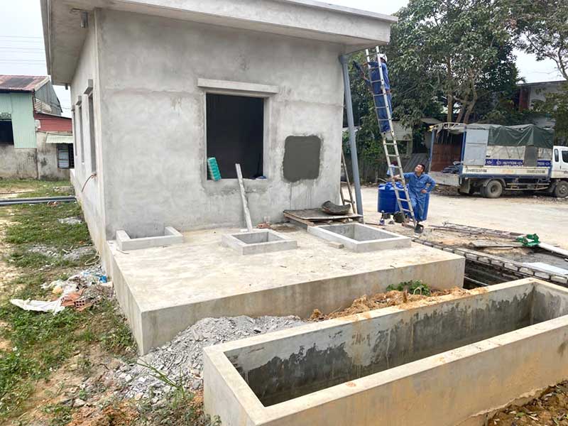 Thi công hệ thống xử lý nước thải sinh hoạt 200m3/ngày đêm tại Tuyên Quang