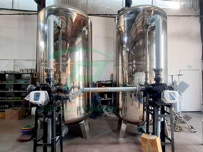 Hoàn Thiện Sản Xuất Hệ Thống Lọc Nước Sinh Hoạt 40m3/h Cho Dự Án Tại Thái Nguyên