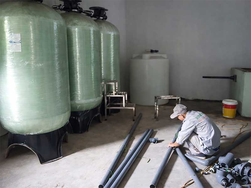 Thi Công Hệ Thống Lọc Nước Công Nghiệp 15m3/h Tại Quảng Trị Theo Tiến Độ Thực Tế Tại Công Trình