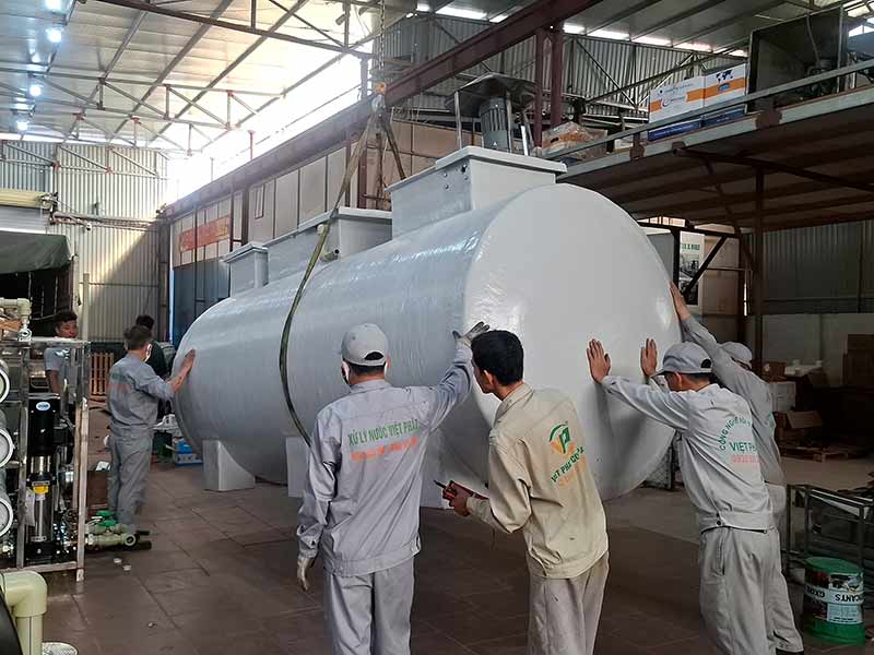 Vận chuyển hệ thống xử lý nước thải hợp khối 10m3/ngày đêm đến Thái Nguyên