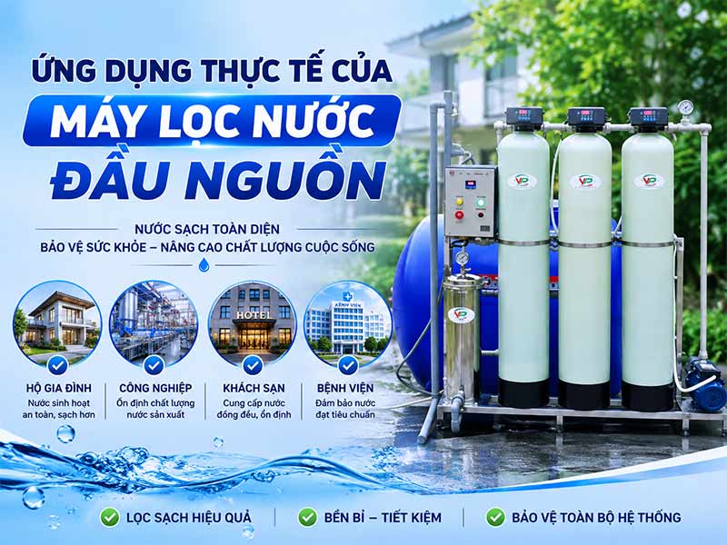 Máy Lọc Nước Đầu Nguồn – Giải Pháp Xử Lý Tổng Thể Giúp Ổn Định Chất Lượng Nước Toàn Hệ Thống