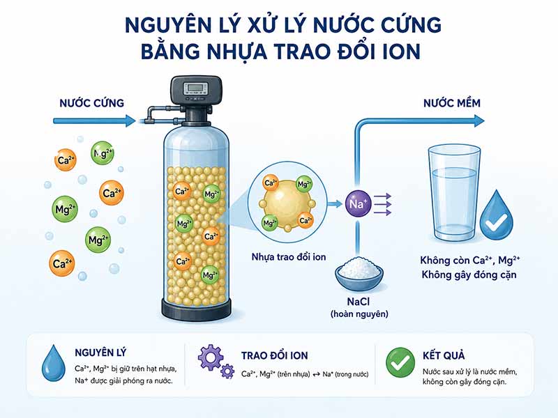 Xử Lý Nước Cứng Bằng Nhựa Trao Đổi Ion: Giải Pháp Hiệu Quả Và Bền Vững