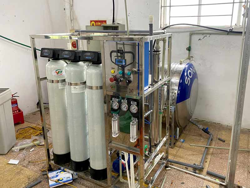 Lắp đặt hệ thống lọc nước RO công nghiệp 250L/h tại Hưng Yên