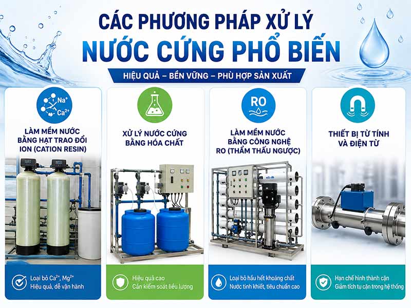 Xử Lý Nước Cứng Cho Dây Chuyền Sản Xuất: Giải Pháp Hiệu Quả Bảo Vệ Thiết Bị Và Nâng Cao Chất Lượng Sản Phẩm