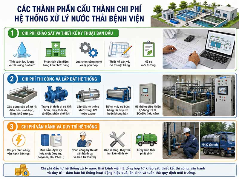 Chi Phí Xây Dựng Hệ Thống Xử Lý Nước Thải Bệnh Viện: Cần Bao Nhiêu Và Có Thực Sự Tốn Kém?