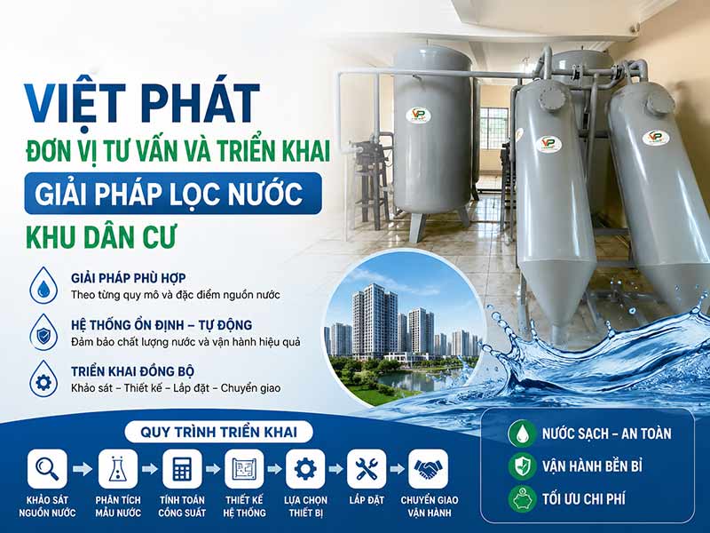 Hệ Thống Lọc Nước Cho Khu Dân Cư – Nền Tảng Hạ Tầng Quan Trọng Cho Đô Thị Hiện Đại