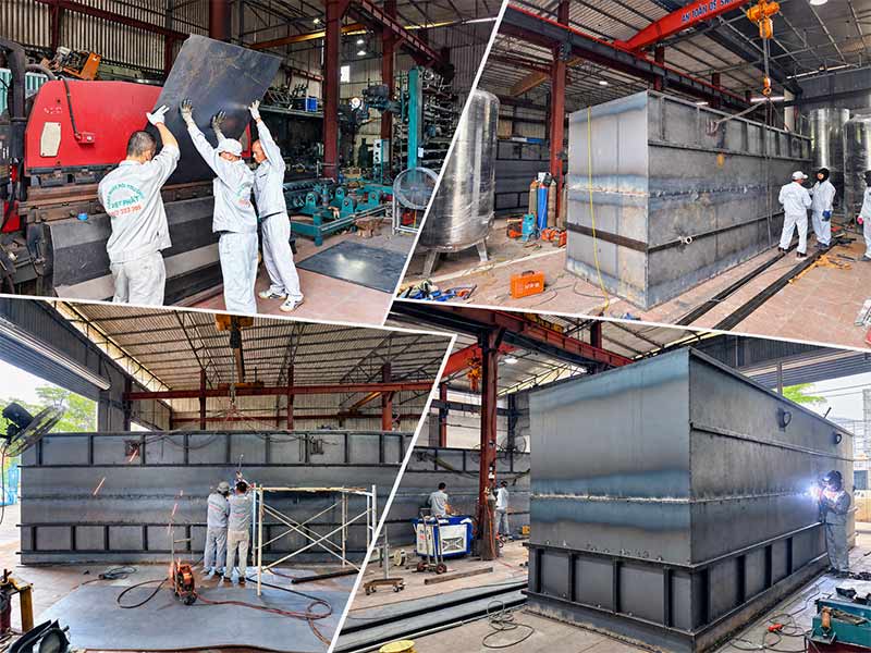 Sản Xuất Module Xử Lý Nước Thải Sinh Hoạt 50m3/24h Cho Dự Án Tại Hải Phòng