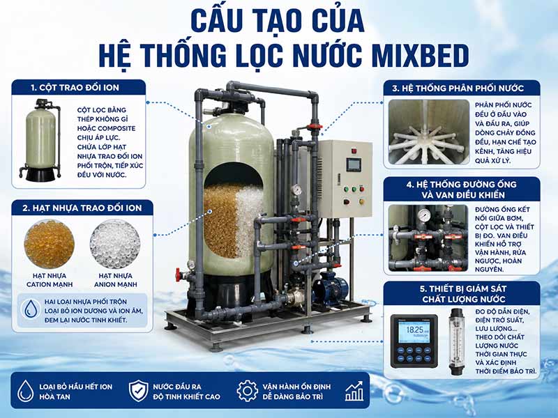 Hệ Thống Lọc Nước Mixbed Là Gì? Cấu Tạo, Nguyên Lý Và Ứng Dụng