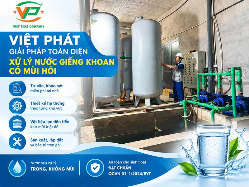 Nước giếng khoan có mùi hôi – Nguyên nhân và hướng xử lý hiệu quả, an toàn