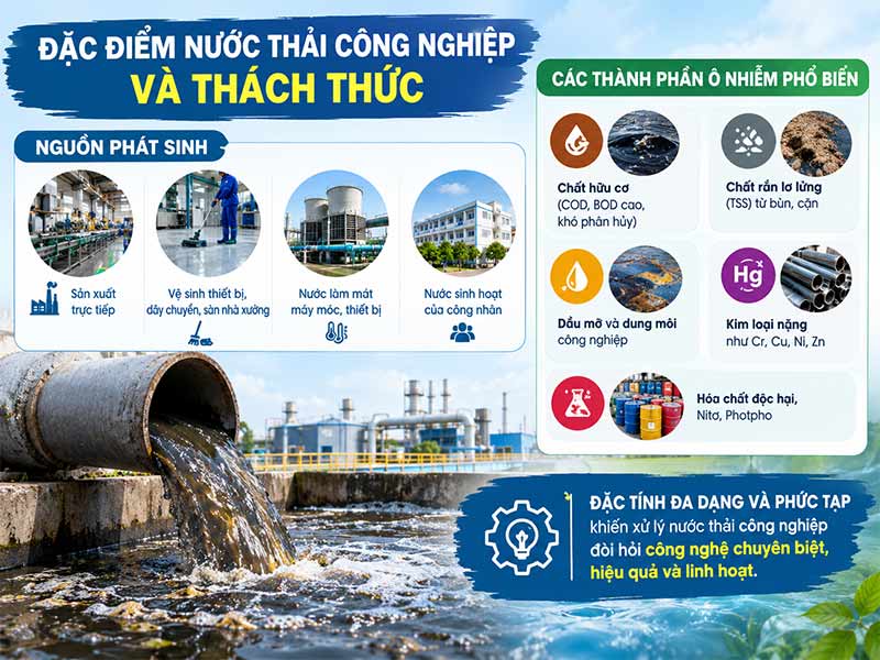 Xử lý nước thải công nghiệp: giải pháp bền vững cho doanh nghiệp