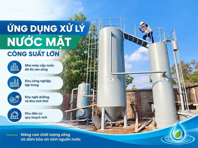Xử Lý Nước Mặt Công Suất Lớn – Hướng Đi Bền Vững Cho Hệ Thống Cấp Nước Hiện Đại