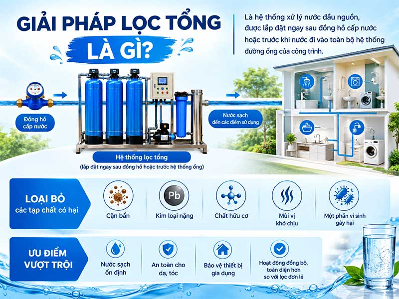 Giải Pháp Lọc Tổng – Hướng Đi Bền Vững Nâng Cao Chất Lượng Nước Sinh Hoạt