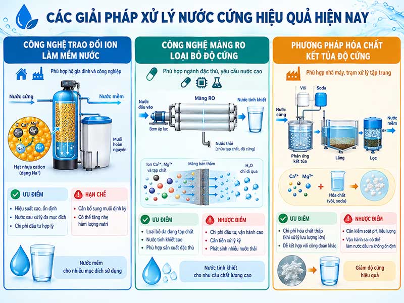 Giải pháp xử lý nước cứng hiệu quả: Cách tiếp cận kỹ thuật tối ưu cho hệ thống hiện đại