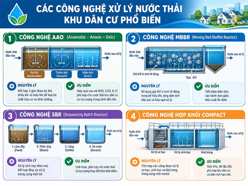 Giải pháp xử lý nước thải khu dân cư hiệu quả, đáp ứng yêu cầu quy chuẩn