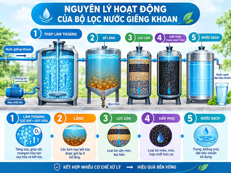 Bộ Lọc Nước Giếng Khoan – Giải Pháp Xử Lý Nước Ngầm An Toàn Và Lâu Dài