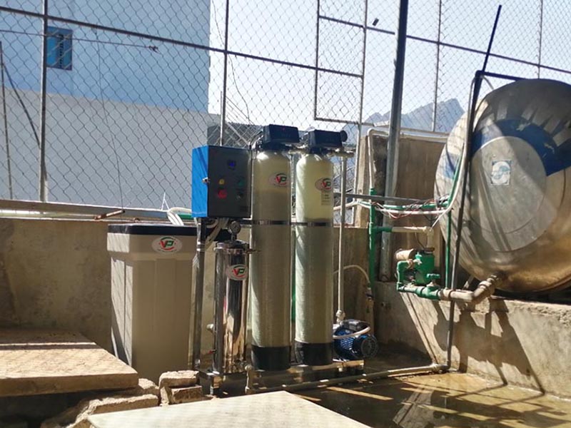 Bàn giao hệ thống lọc nước đầu nguồn có làm mềm nước tại Hà Giang