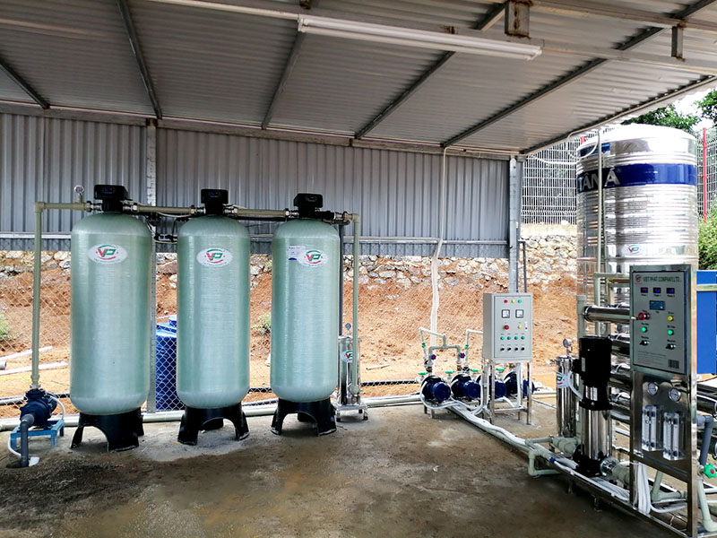 Bàn giao hệ thống lọc nước giếng khoan + lọc nước RO công nghiệp tại Tân Lạc - Hoà Bình