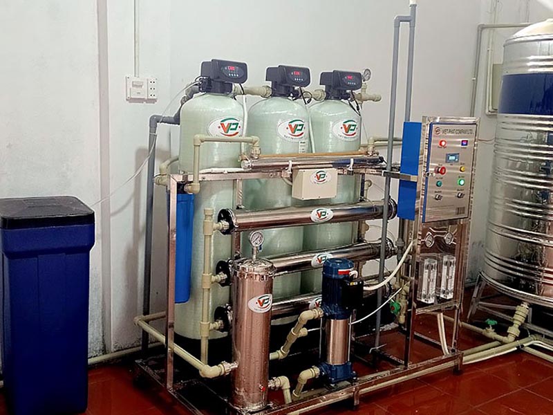 Hệ Thống Lọc Nước Tinh Khiết RO Công Nghiệp Công Suất 1000L/H Phục Vụ Đóng Bình Tại Quốc Oai