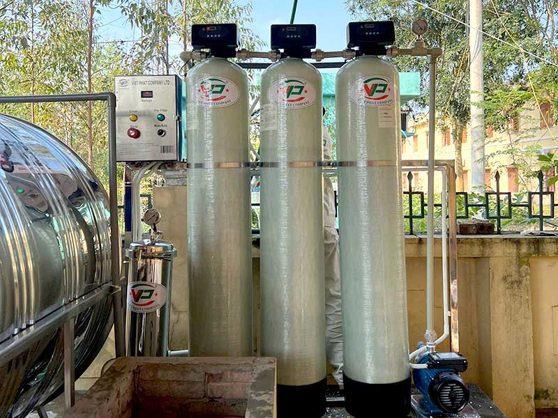 Bàn giao hệ thống lọc nước giếng khoan 1m3 tại Bắc Giang