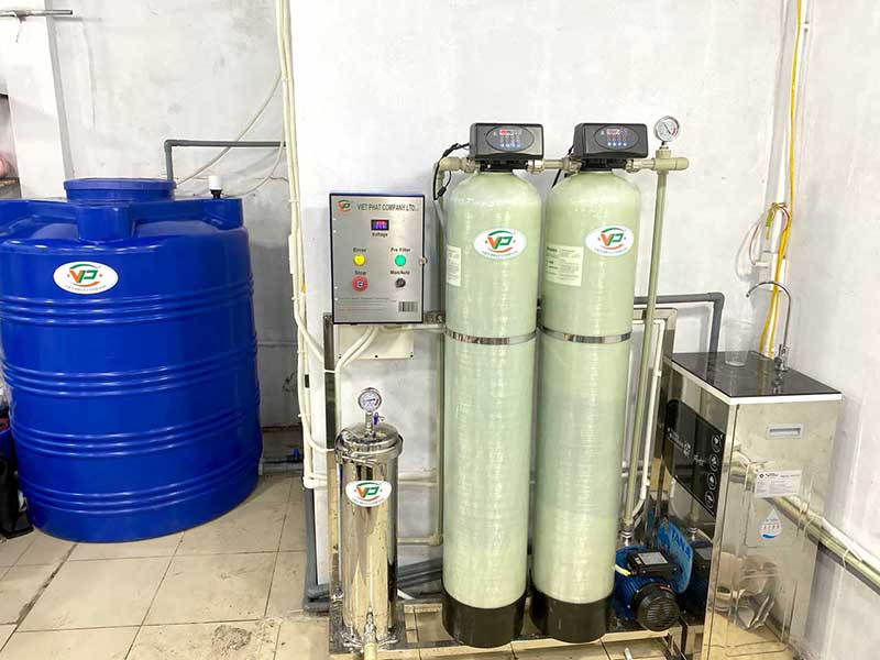 Bàn giao hệ thống lọc nước giếng khoan 1m3/h tại Gia Lâm