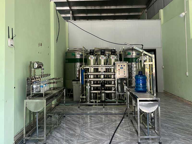 Bàn giao dây chuyền sản xuất nước đóng bình đóng chai tại Bảo Yên Lào Cai