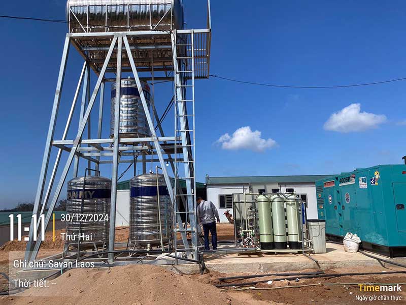 Dự án lọc nước giếng khoan + lọc nước RO công nghiệp tại Savannakhet - Lào