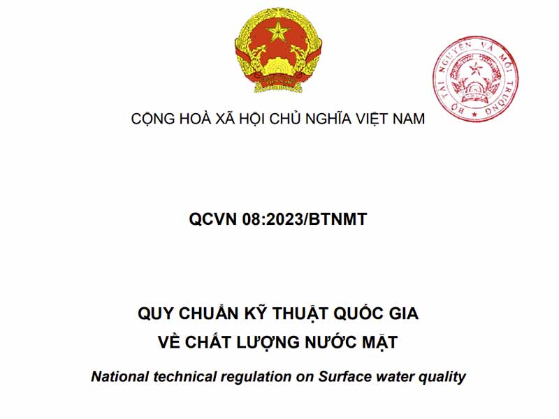 QCVN 08:2023/BTNMT – Quy Chuẩn Kỹ Thuật Quốc Gia Về Chất Lượng Nước Mặt