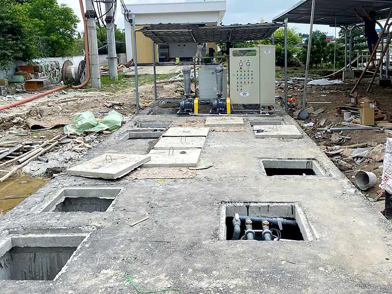 Bàn giao hệ thống xử lý nước thải sinh hoạt 40m3 tại Nam Định