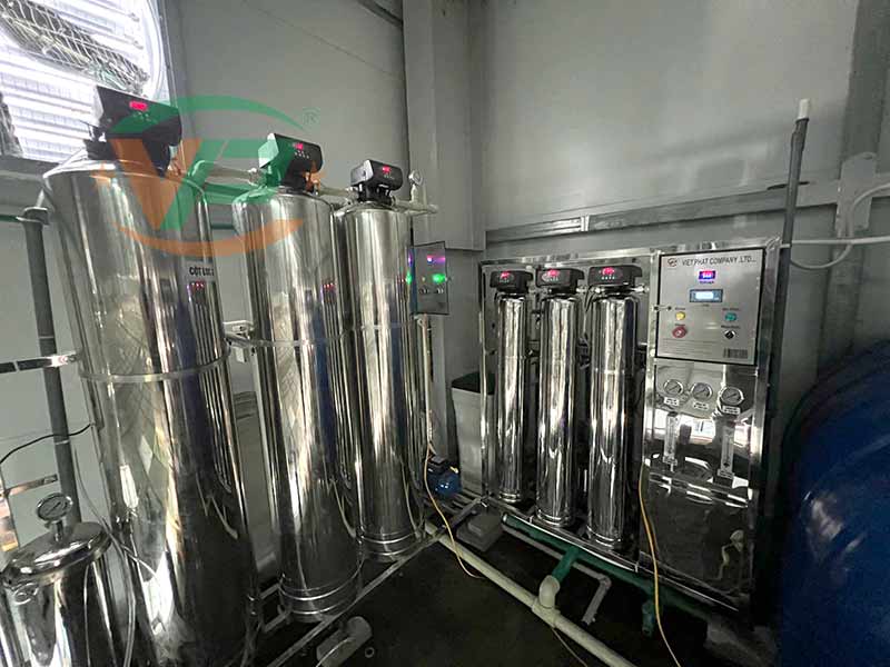 Bàn giao hệ thống lọc nước giếng khoan + lọc nước RO công nghiệp tại Đan Phượng