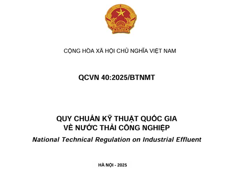 QCVN 40:2025/BTNMT – Quy chuẩn mới về nước thải công nghiệp (Hiệu lực từ 01/9/2025)