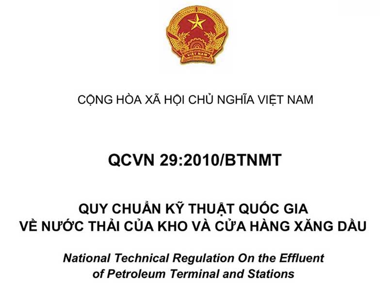 QCVN 29:2010/BTNMT – Tiêu Chuẩn Bắt Buộc Cho Nước Thải Kho Và Cửa Hàng Xăng Dầu