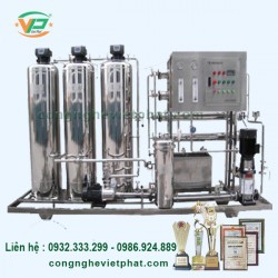 Máy lọc nước RO công nghiệp 1200l/h van tự động, cột inox