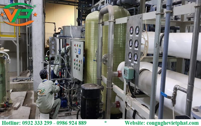 Hệ thống lọc nước siêu tinh khiết RO 2 cấp + Khử khoáng Mixbed công suất 6m3/h