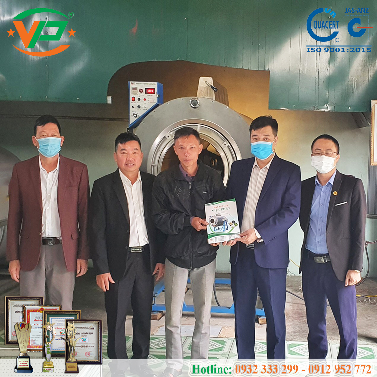 Việt Phát lắp đặt máy sao gas tại Hộ kinh doanh chè Hiệp Oanh - Thái Nguyên
