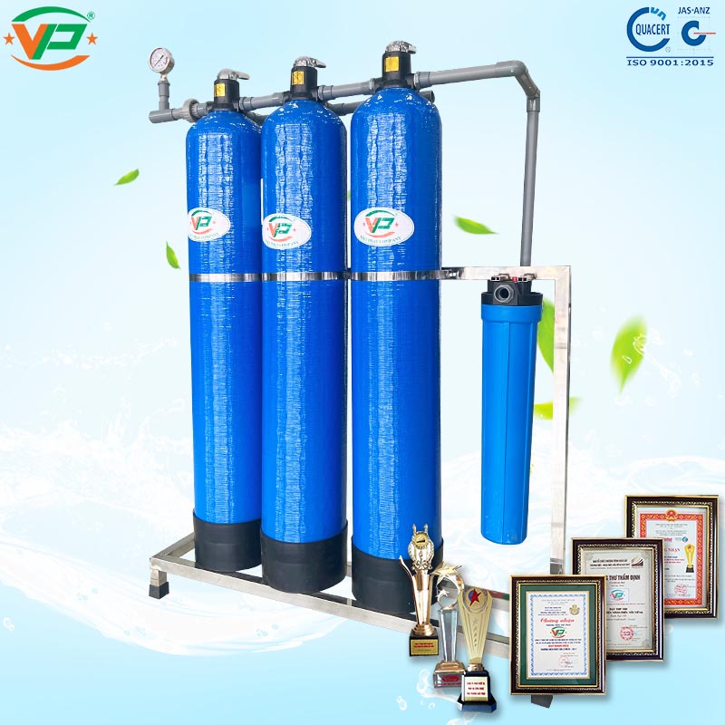 BỘ LỌC NƯỚC ĐẦU NGUỒN - 3 CỘT VAN CƠ