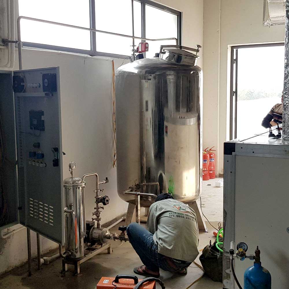 Hệ thống lọc nước RO 2 cấp + Khử khoáng Mixbed công suất 2m3/h tại Hoà Lạc